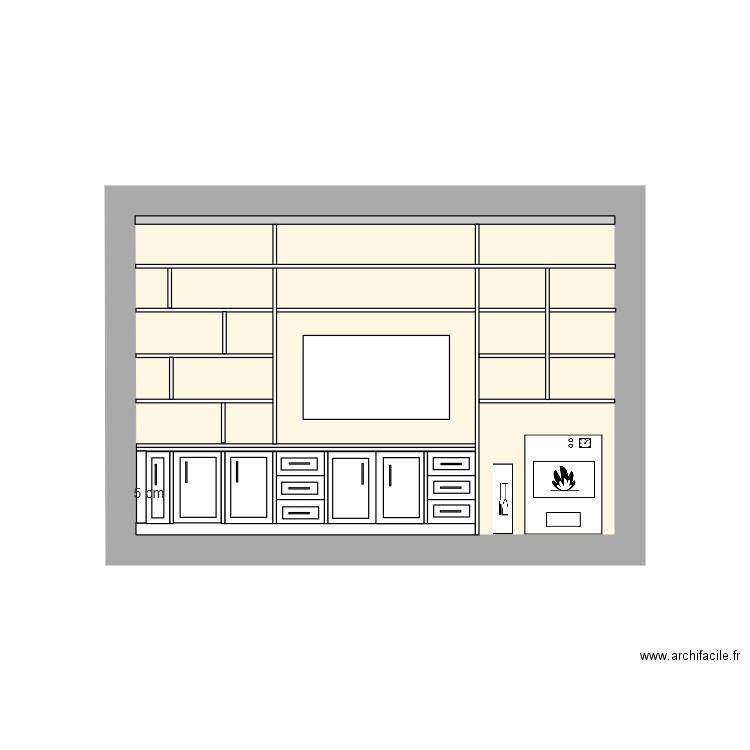 Meuble salon. Plan de 0 pièce et 0 m2