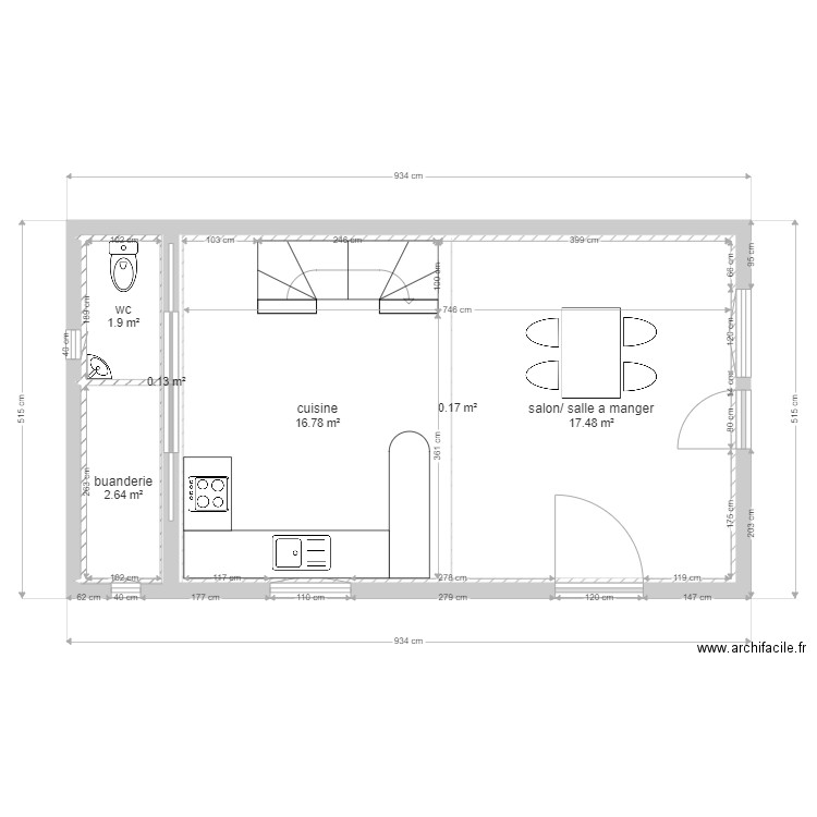 rdc fini. Plan de 0 pièce et 0 m2