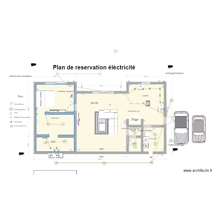 maison PLAN ECLAIRAGE. Plan de 5 pièces et 121 m2