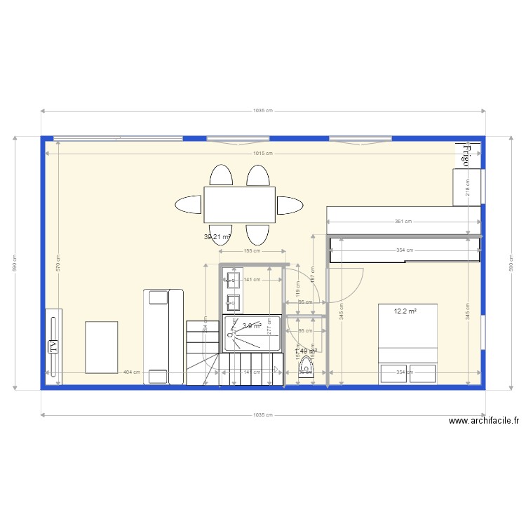 Gradignan Annexe RDC V2. Plan de 0 pièce et 0 m2