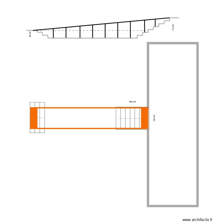 Justine rampe PMR. Plan de 8 pièces et 29 m2