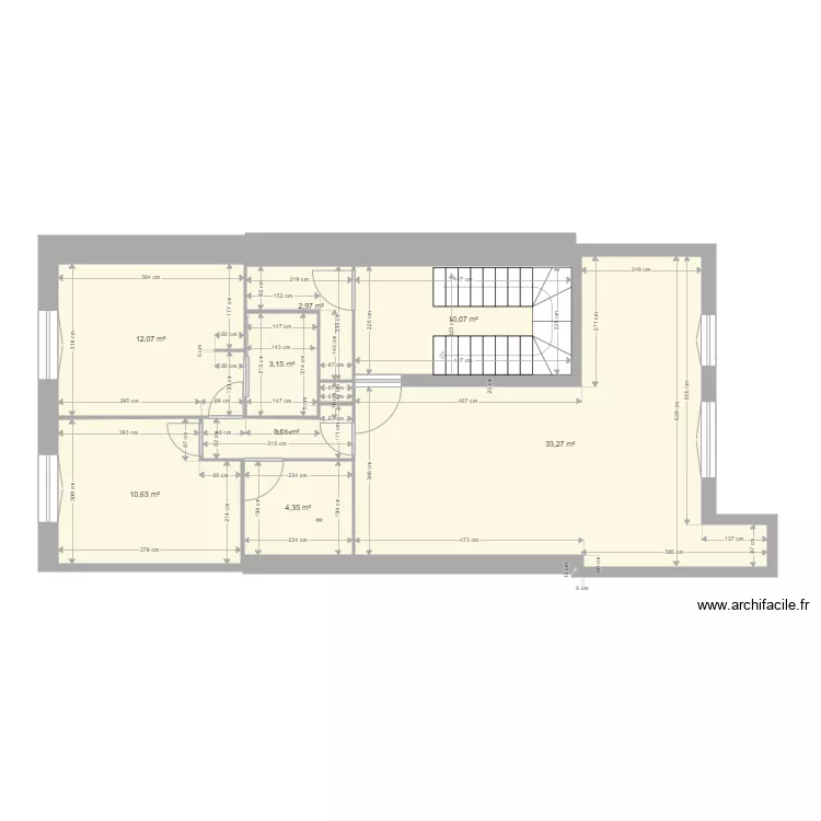 COURBET 1er ETAGE TRAVAUX Cotation. Plan de COURBET 1er ETAGE TRAVAUX Cotation. Plan de