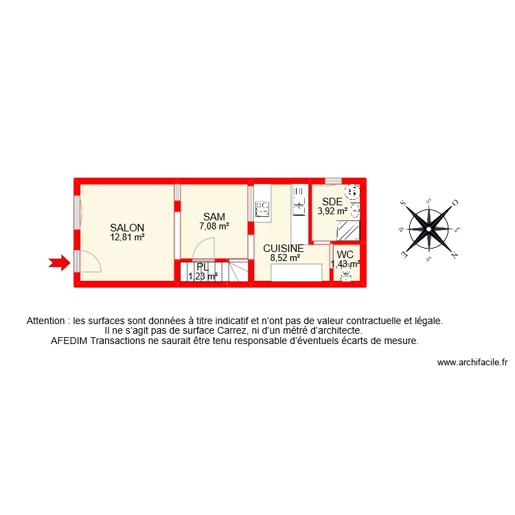 BI 11668 RDC . Plan de BI 11668 RDC . Plan de