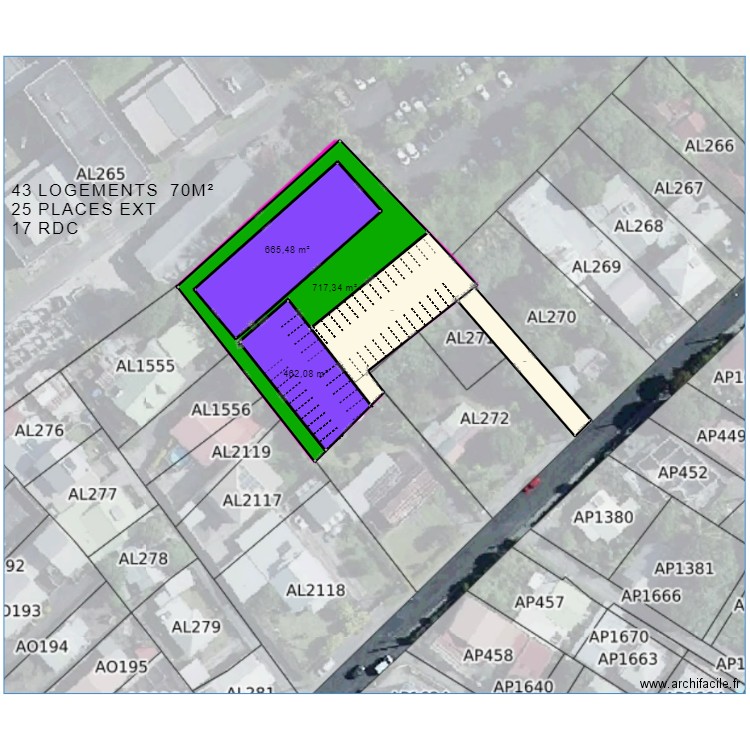 PAPAMA HOARAU ST ANDRE. Plan de 9 pièces et 6482 m2