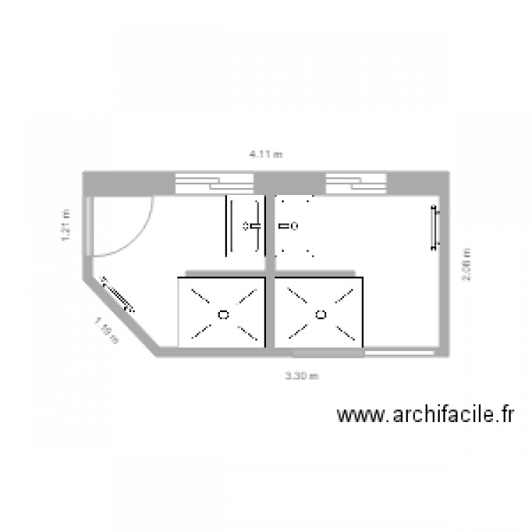 Plan SDB après Tx v1. Plan de 0 pièce et 0 m2