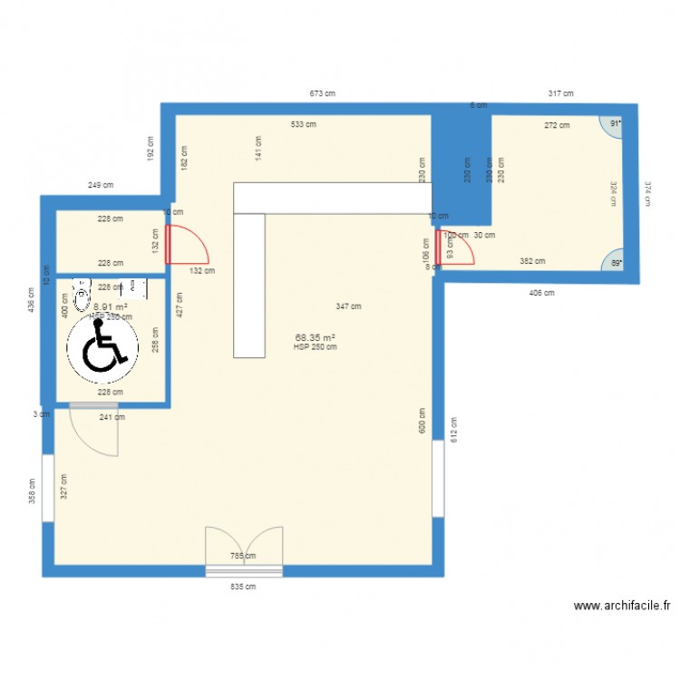 PROJET christine zone bar. Plan de 0 pièce et 0 m2