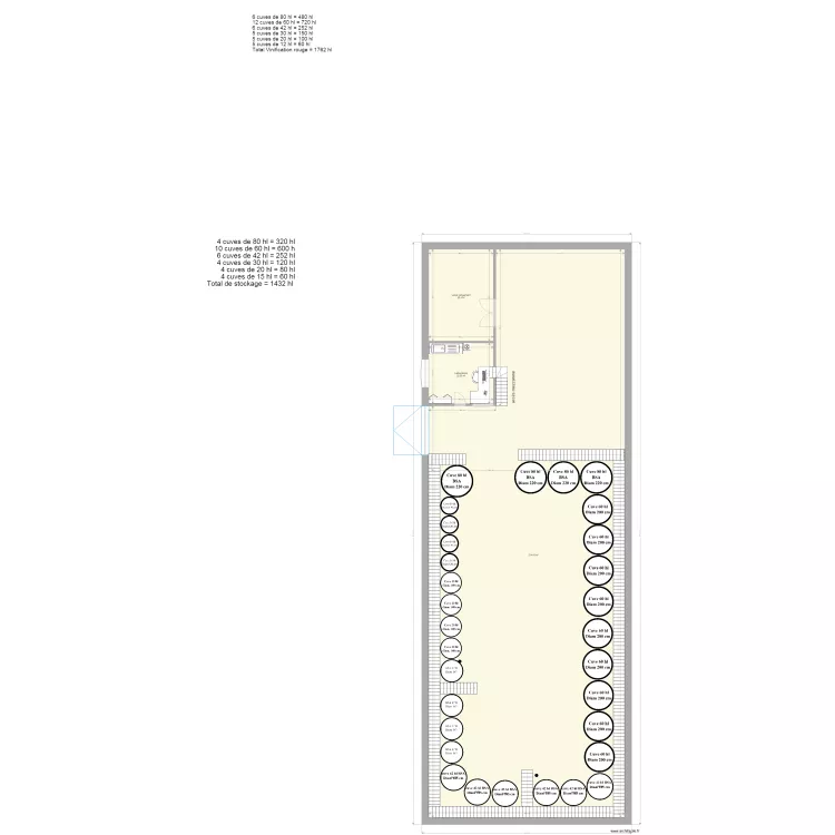 Cuverie Auvonne Rouge V2. Plan de 