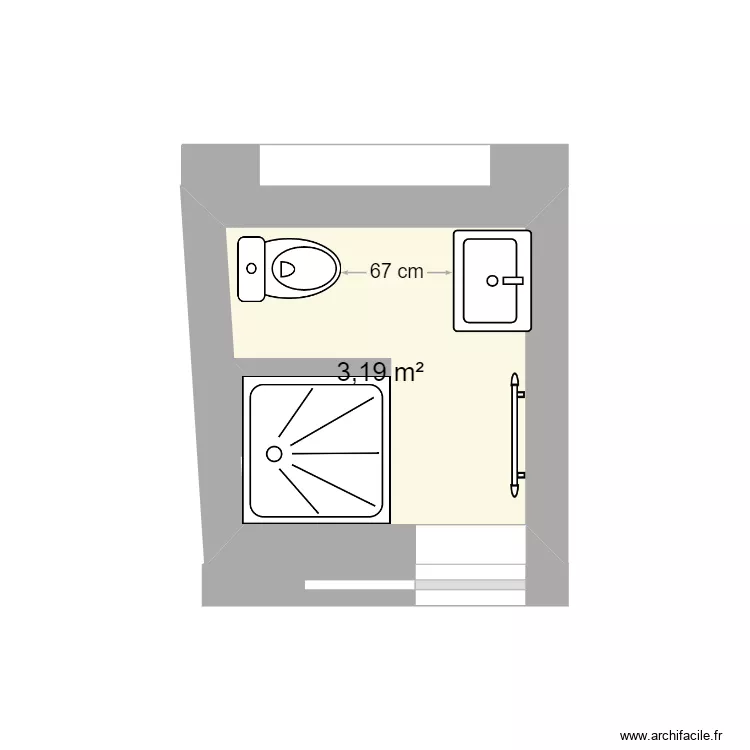 SdB-location. Plan de 