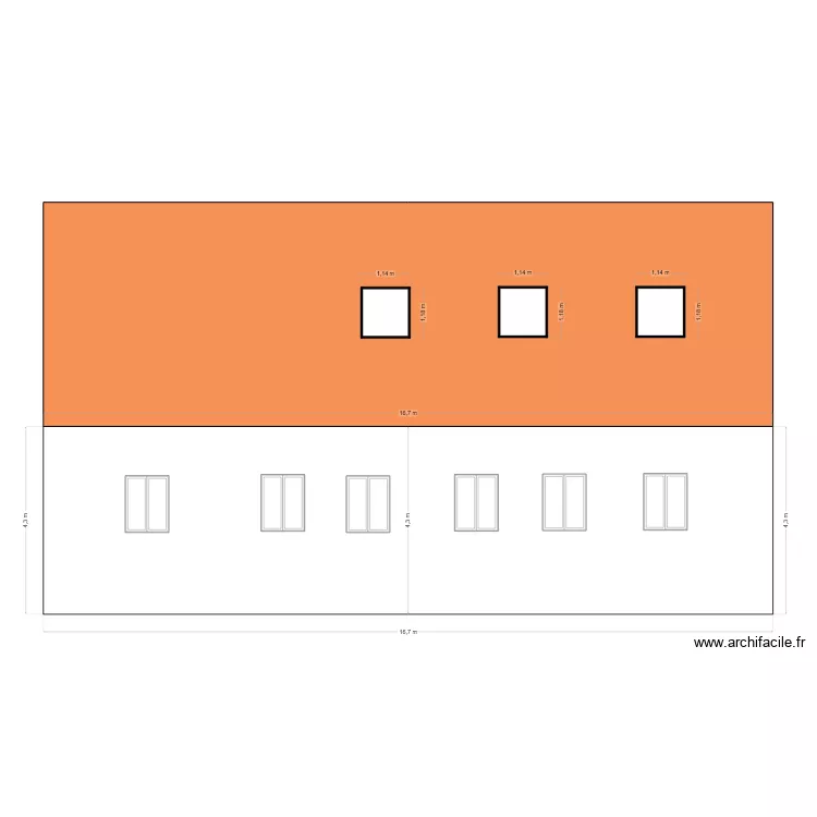 Facade arriere. Plan de Facade arriere. Plan de