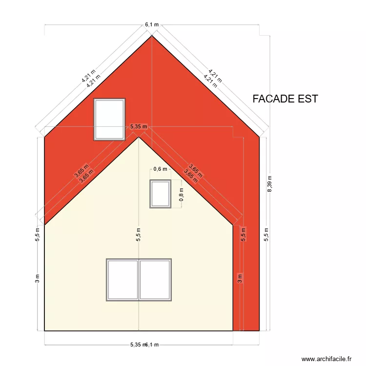 facade est herrero. Plan de 