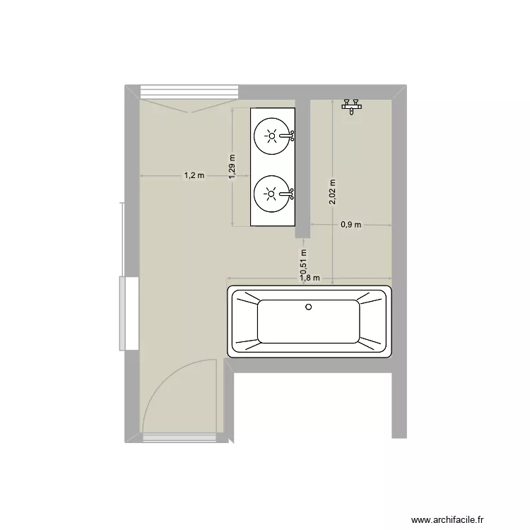 Rez Damien. Plan de 1 et 8 m² Rez Damien. Plan de 1 et 8 m²
