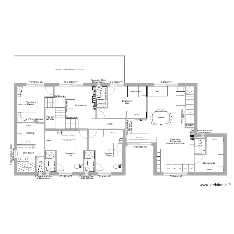 La Salle v12 APS. Plan de 24 pièces et 286 m2