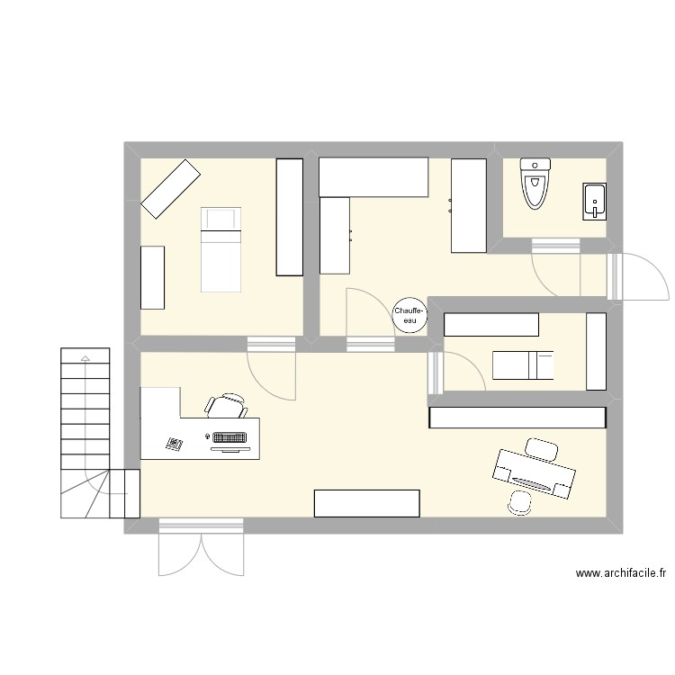 vente bp. Plan de 5 pièces et 41 m2