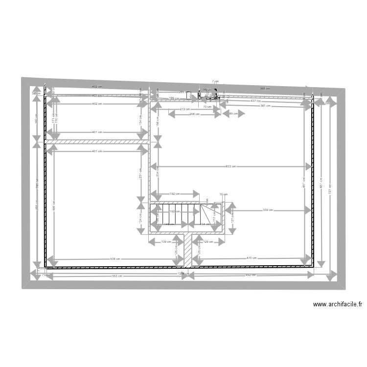 Combles SCI Pioches. Plan de 5 pièces et 85 m2