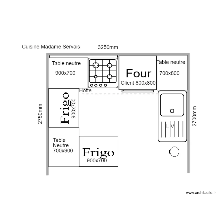 Cuisine BRA. Plan de 