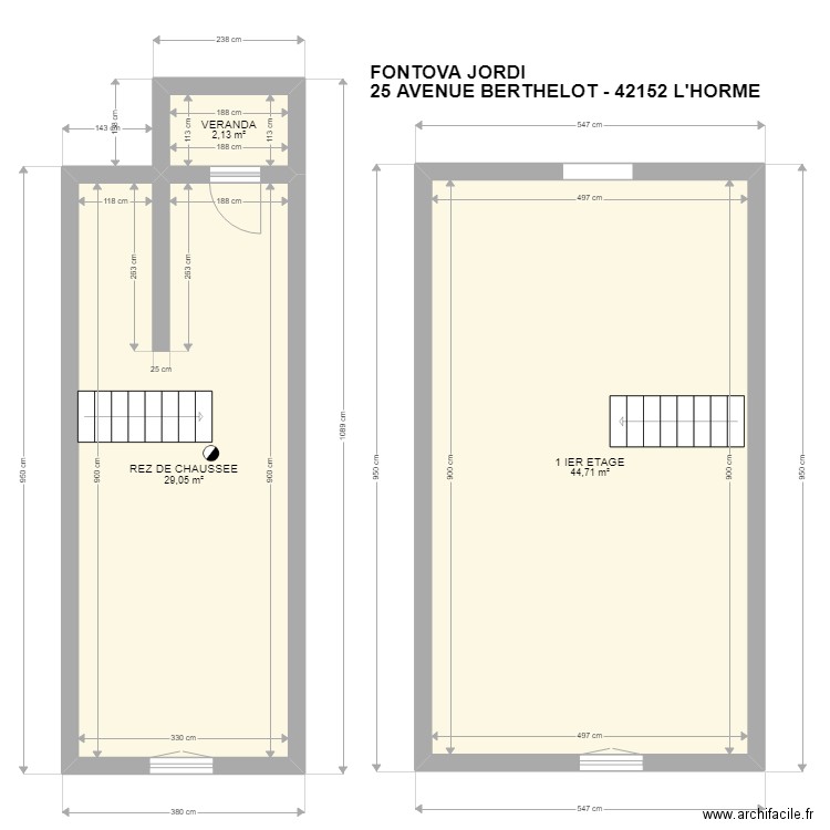 FONTOVA JORDI. Plan de 3 pièces et 76 m2