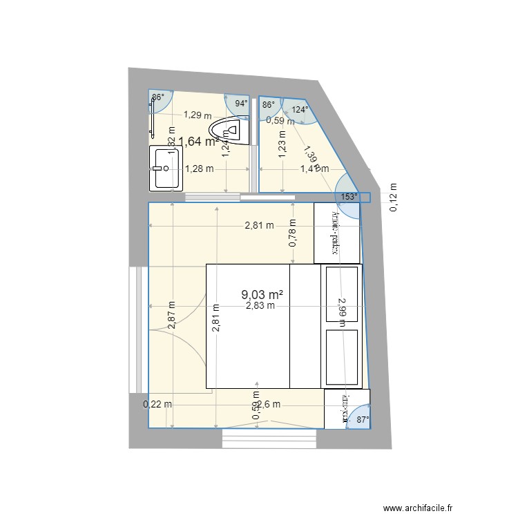 Chambre 6 ré ter. Plan de 0 pièce et 0 m2
