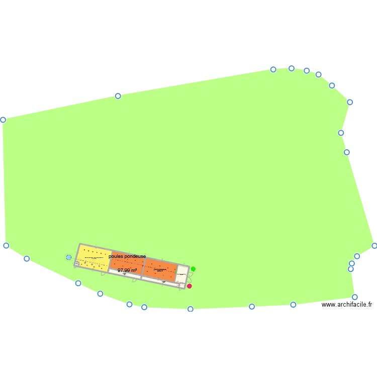 POULALLIER 2. Plan de 7 pièces et 402 m2