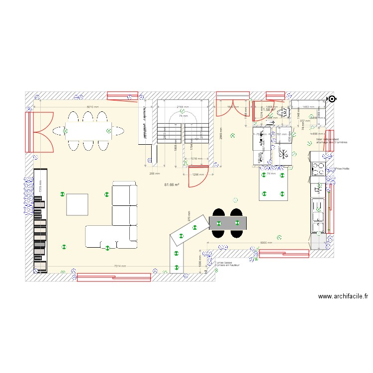 Électricité et mobilier 210619. Plan de 0 pièce et 0 m2