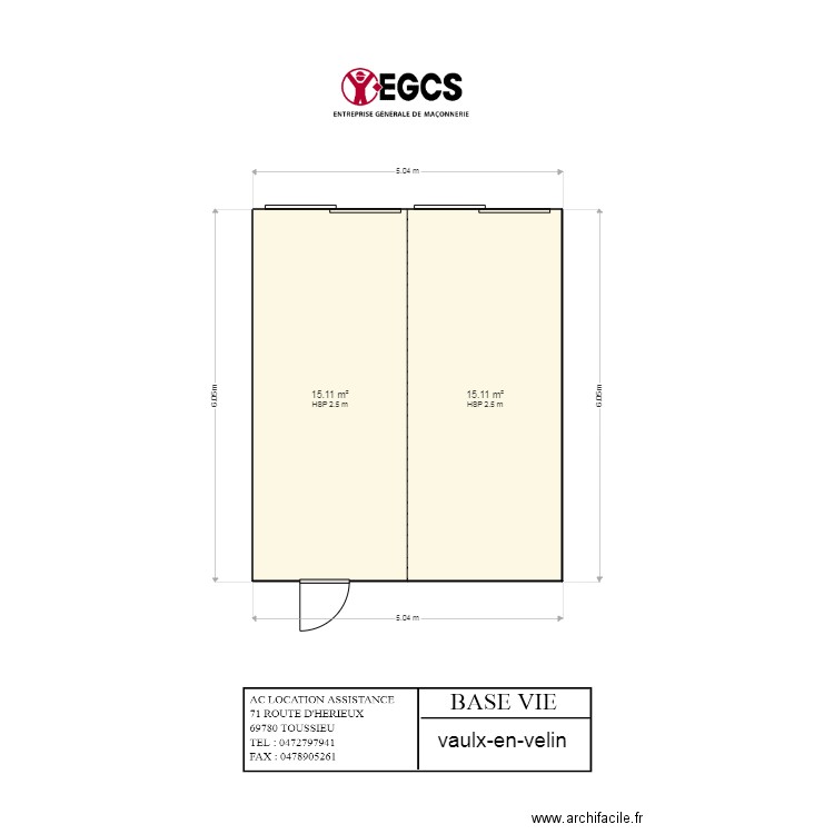 EGCS VAULX EN VELIN . Plan de 0 pièce et 0 m2