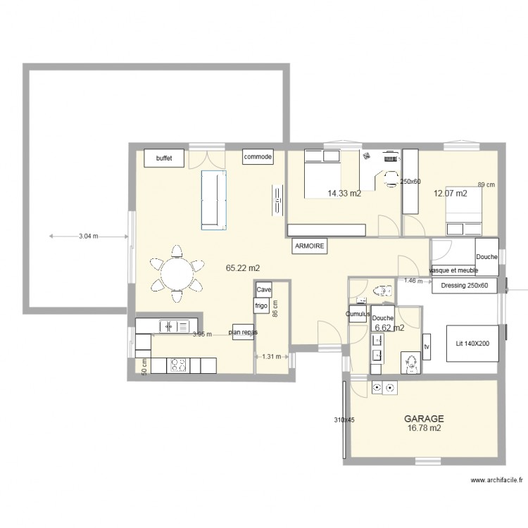 PAPA  fredMODIF 15 09 maison seule. Plan de 0 pièce et 0 m2