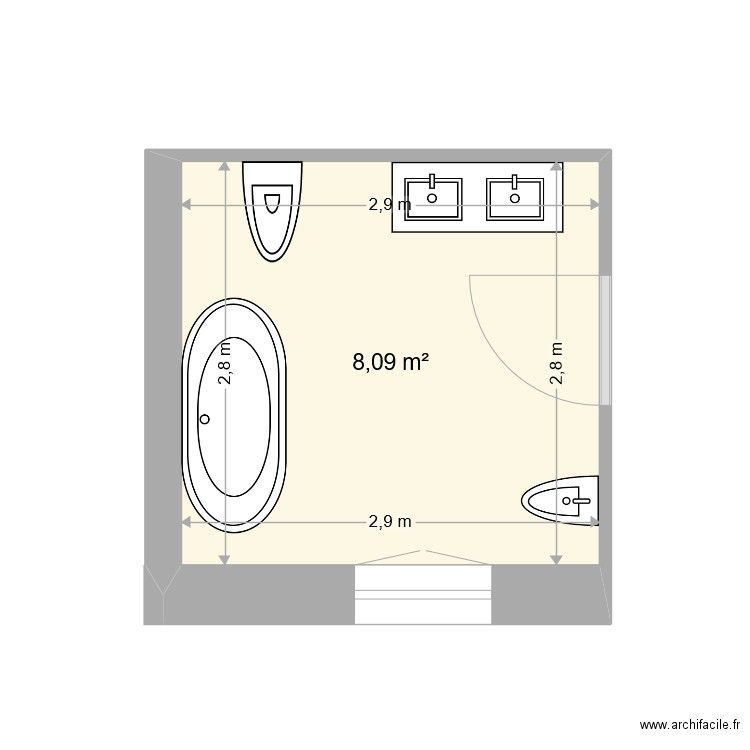 Candy 24 salle de bains. Plan de 0 pièce et 0 m2