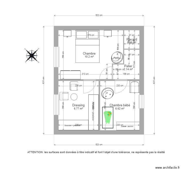 BI1605 1er étage coté . Plan de 0 pièce et 0 m2