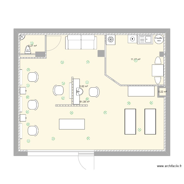 SALON 3. Plan de 5 pièces et 66 m2