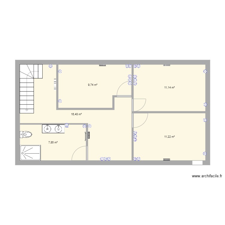 etage maison 1. Plan de 0 pièce et 0 m2