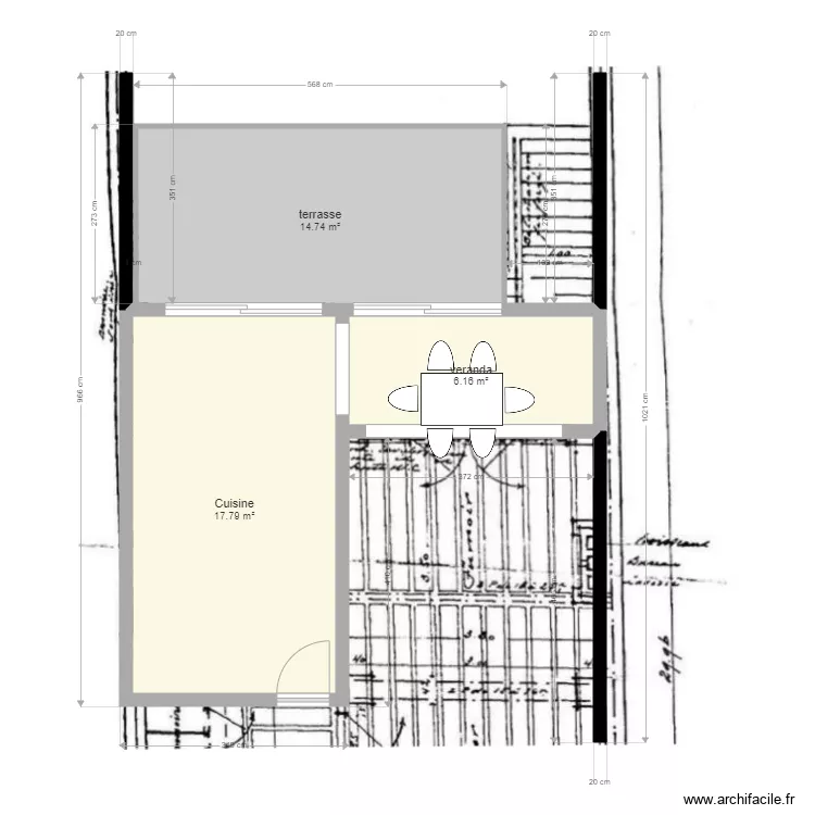 cuisine BXL 2. Plan de 