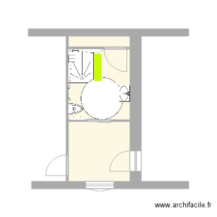 salle de bain calvet. Plan de 0 pièce et 0 m2