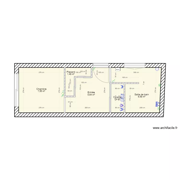Studio Romagn&eacute; Plan Elec. Plan de 