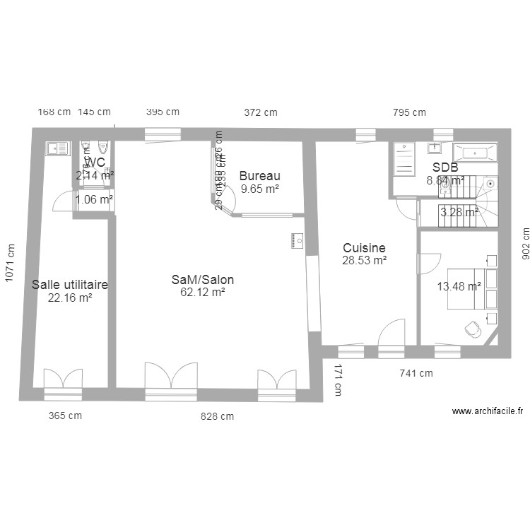 ECURIE  . Plan de 0 pièce et 0 m2