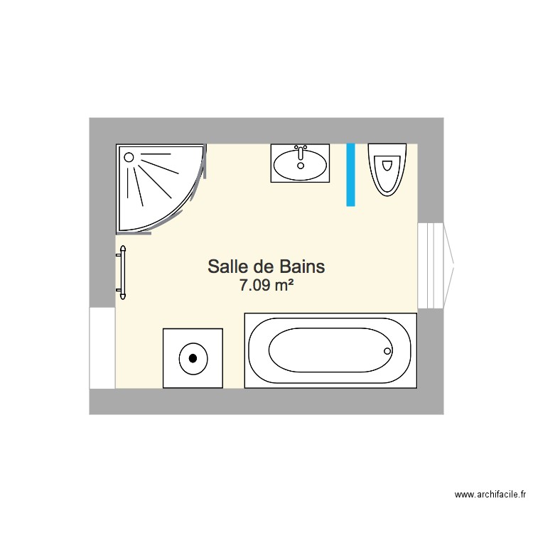 Salle de Bains NAJAC. Plan de 0 pièce et 0 m2