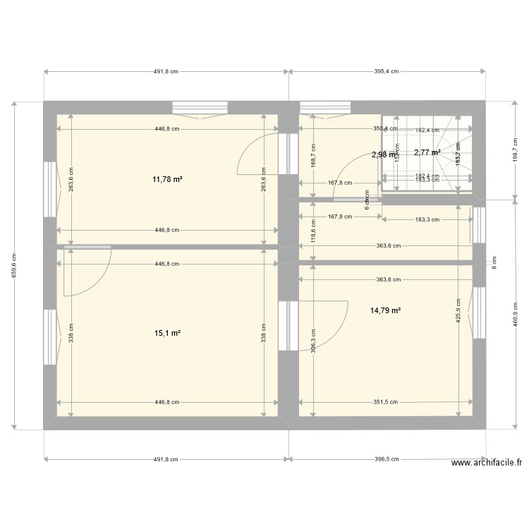 TUCQU BATIGNANI. Plan de 9 pièces et 98 m2