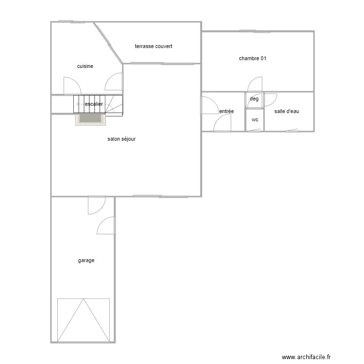 pourchasse rdc am. Plan de 0 pièce et 0 m2