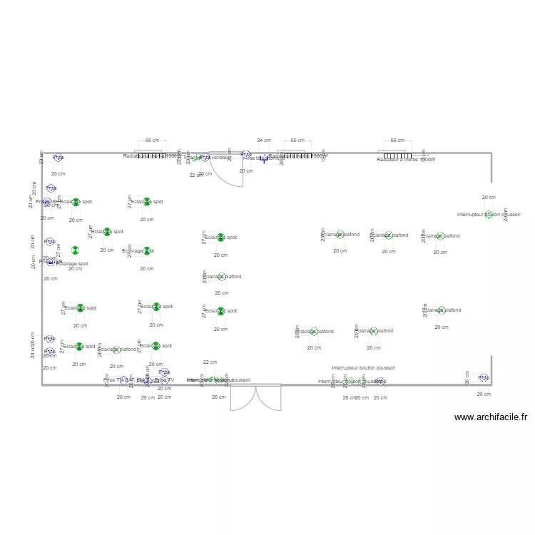 foyer refectoire. Plan de 