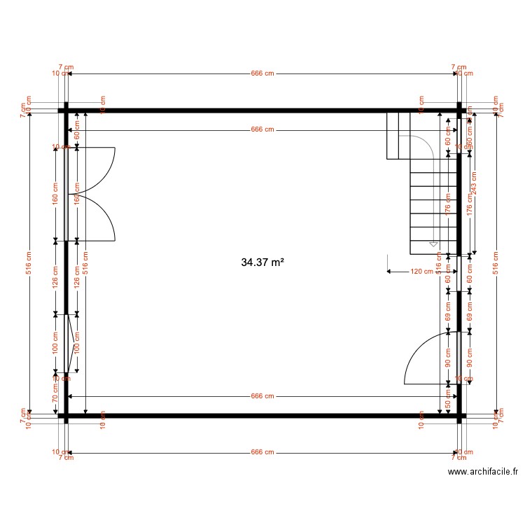 RDC Chalet 34 M devis 04. Plan de 0 pièce et 0 m2