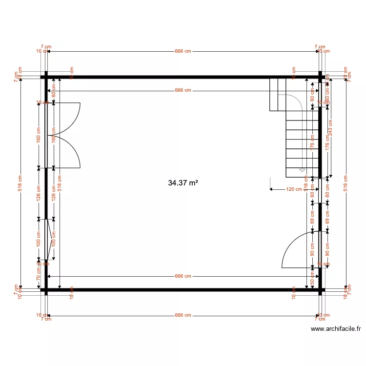 RDC Chalet 34 M devis 04. Plan de 