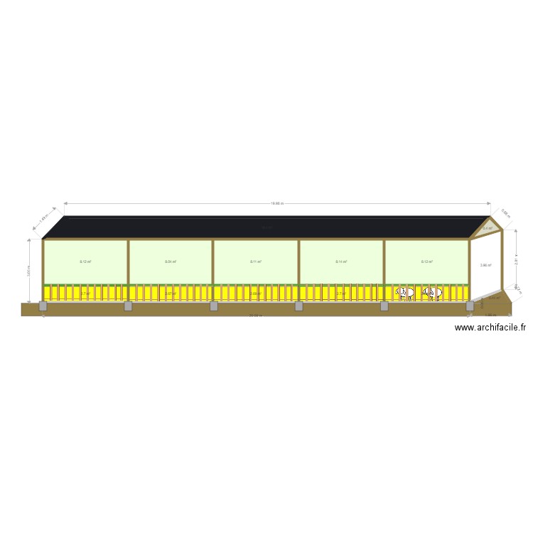 plan cote et toit. Plan de 0 pièce et 0 m2