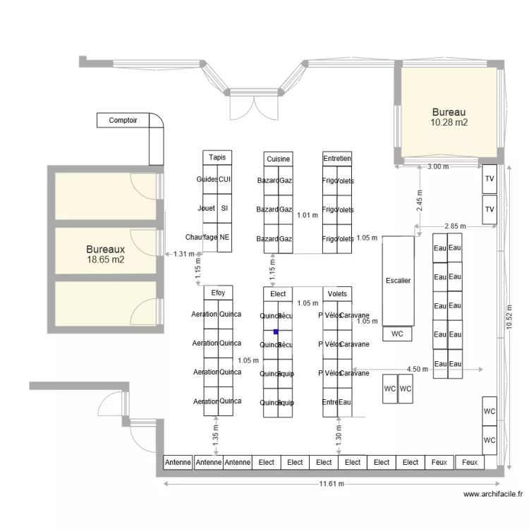 Peyruis V1. Plan de 