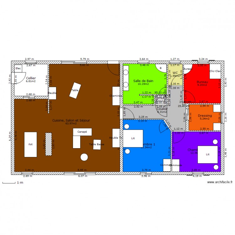 maison. Plan de 0 pièce et 0 m2