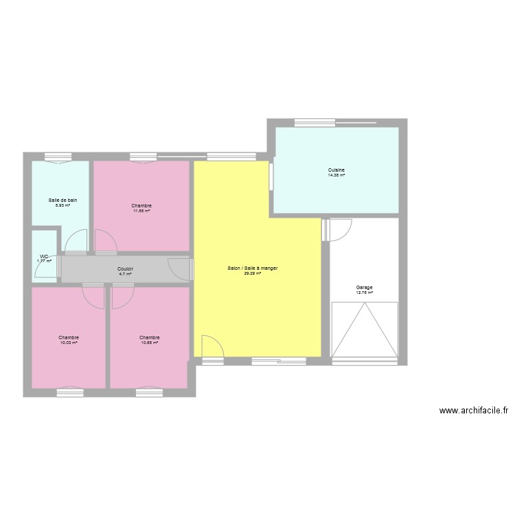 Maison 3 chambres. Plan de 0 pièce et 0 m2