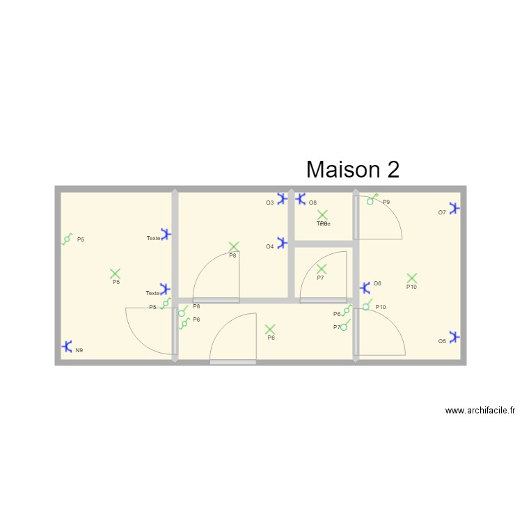 Les ecuries de mery maison 2. Plan de 6 pièces et 19 m2