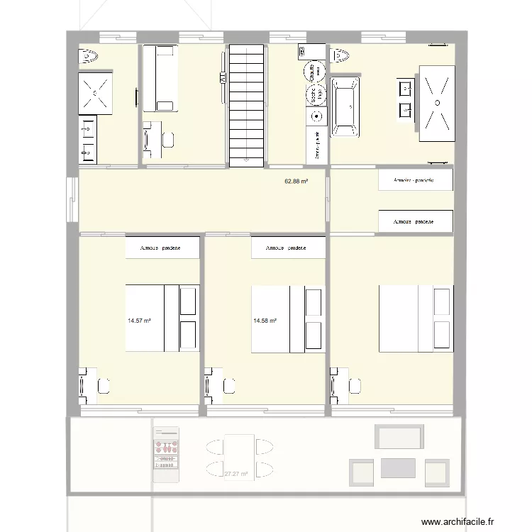 Maison RDCH. Plan de 