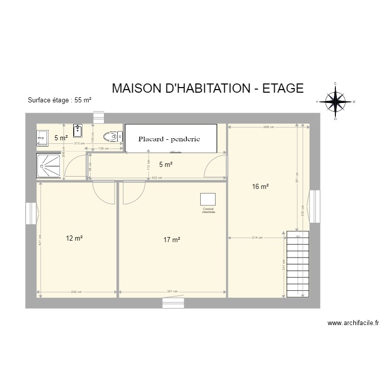 Maison habitation RDC et Etage. Plan de 0 pièce et 0 m2