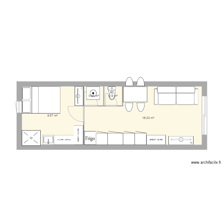 studio 3. Plan de 0 pièce et 0 m2