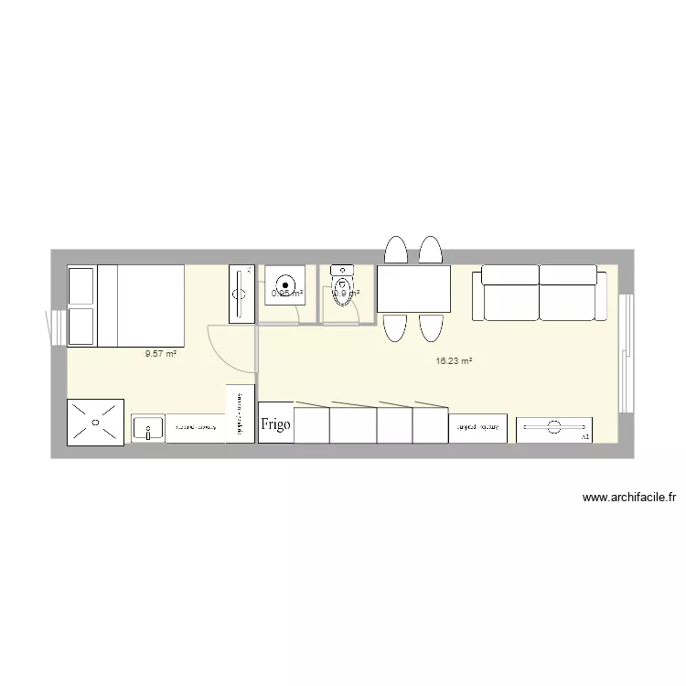 studio 3. Plan de 
