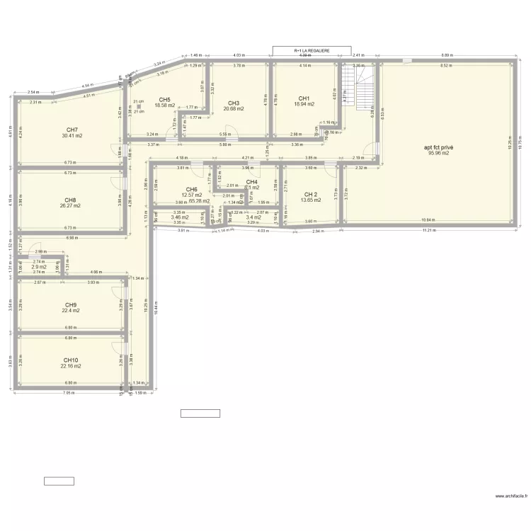 regaliere 1b ETAGE. Plan de 