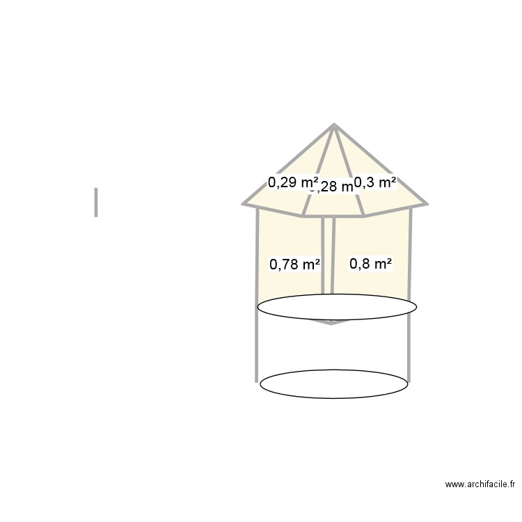 PUY. Plan de 5 pièces et 2 m2